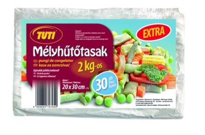 Mélyhűtőzacskó, 2 kg, 30 db, TUTI