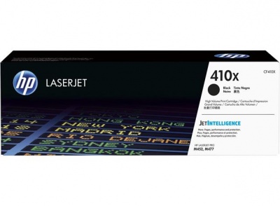 CF410X Lézertoner ColorLaserJet Pro M452, M477 nyomtatókhoz, HP 410X, fekete, 6,5k