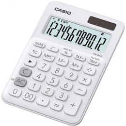 Számológép, asztali, 12 számjegy, CASIO "MS 20UC", fehér